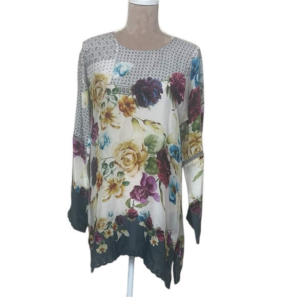 Johnny Was “Linden” Floral Flowy Tunic Top - Picture 2 of 13